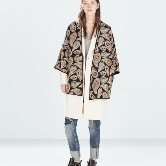 Zara Tops - Zara Trafaluc Jacquard Kimono Top